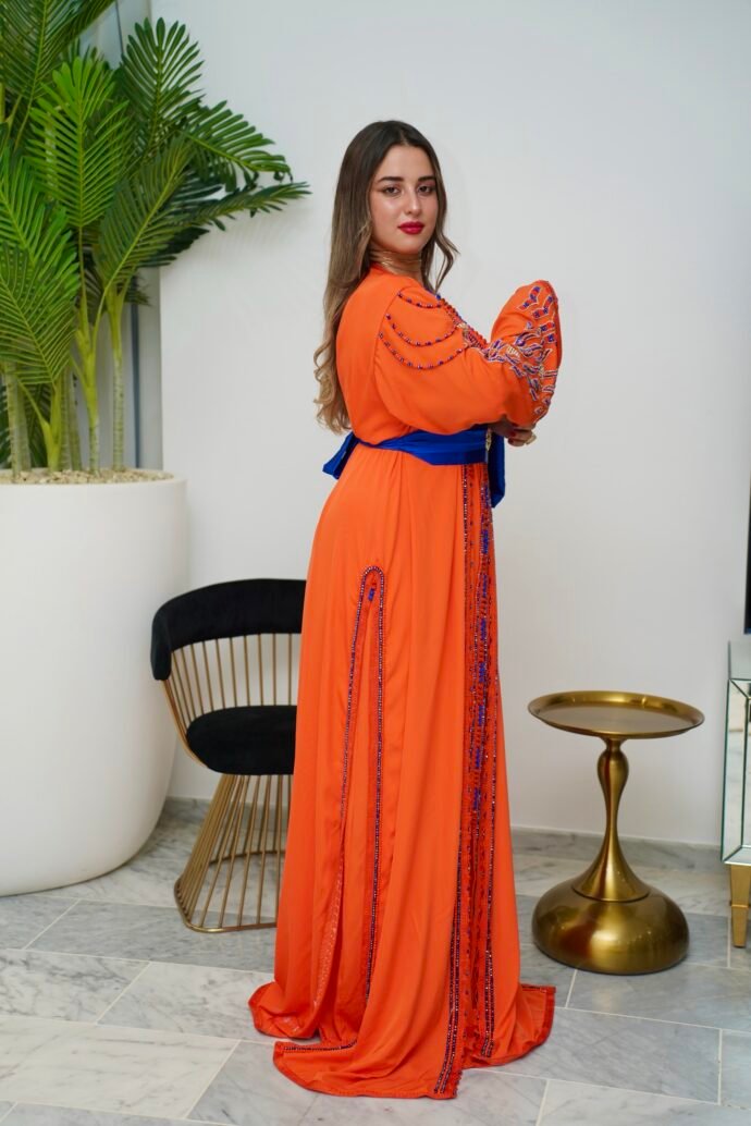 🧡 Caftan Bahia – Éclat Royal 💙